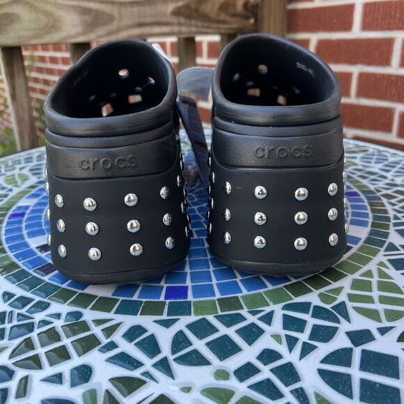 NWT Crocs Siren Studded Heel Clog Black Mens Unisex 12 209017-001 - Y2K main image 3